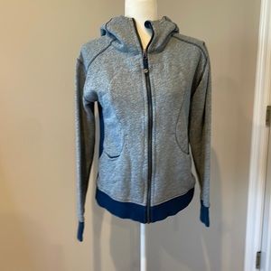 Lululemon heatheres blue two toned hoodie size 8